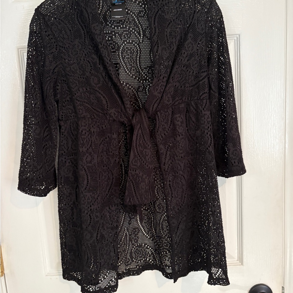 Catalina Black Lace Cover Up